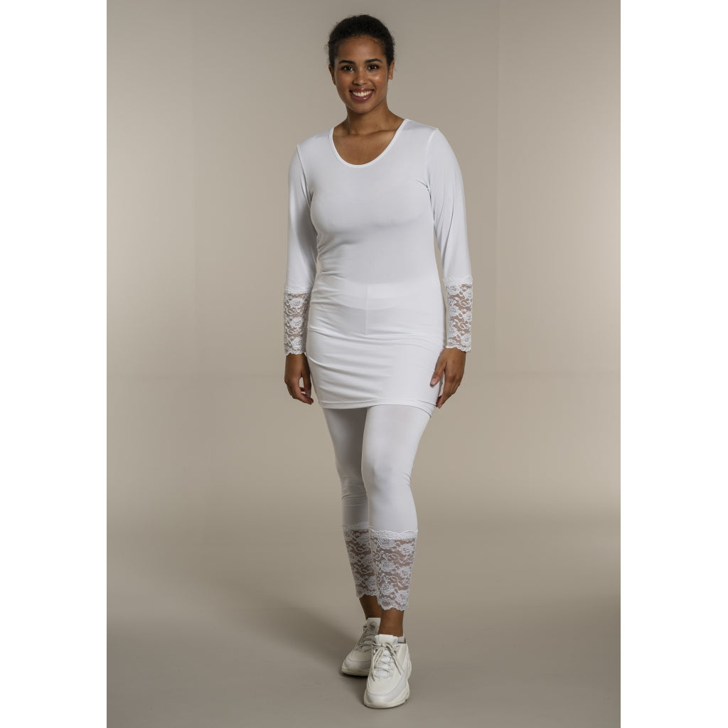 Sandgaard Leggings med blonde detalje Pants White