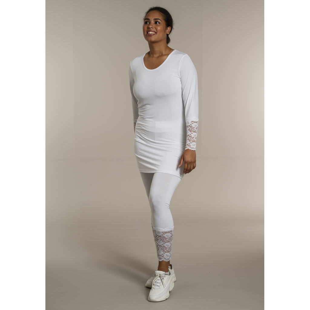 Sandgaard Leggings med blonde detalje Pants White