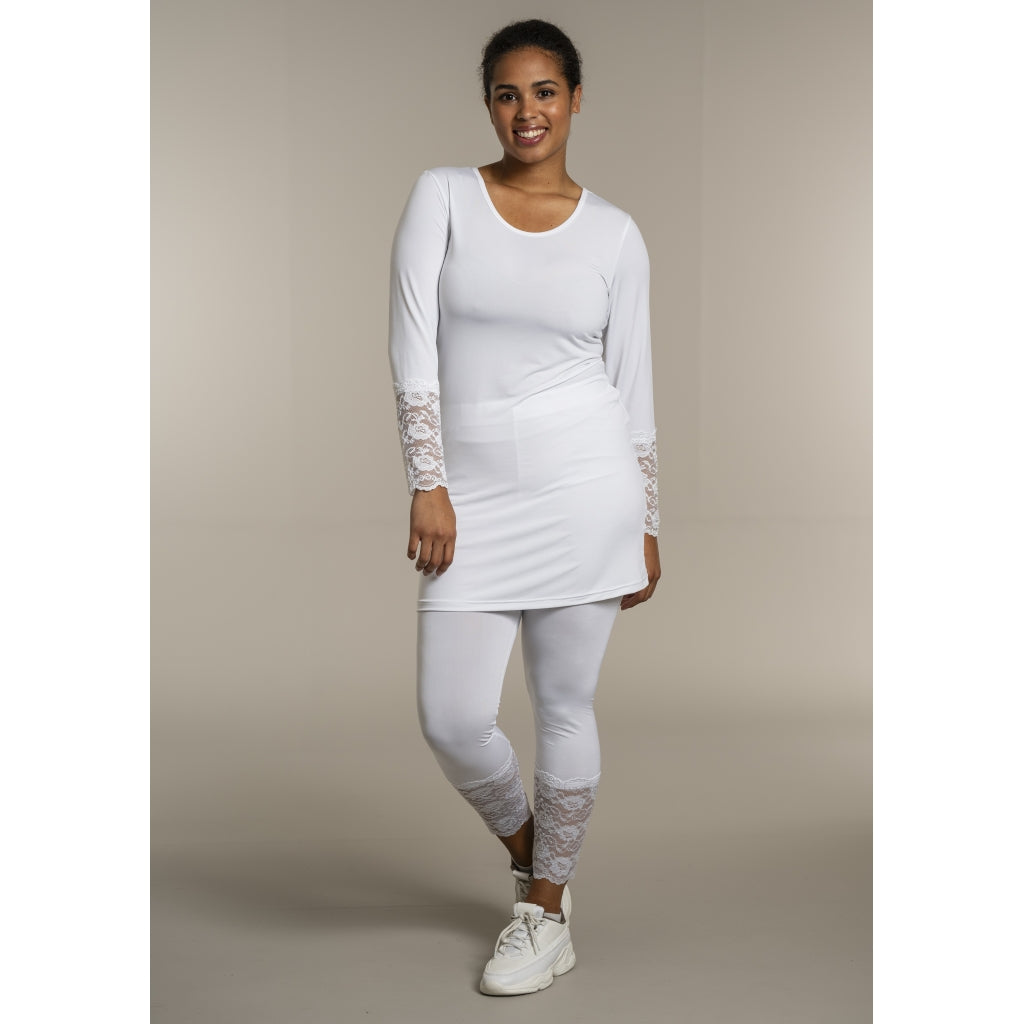 Sandgaard Leggings med blonde detalje Pants White