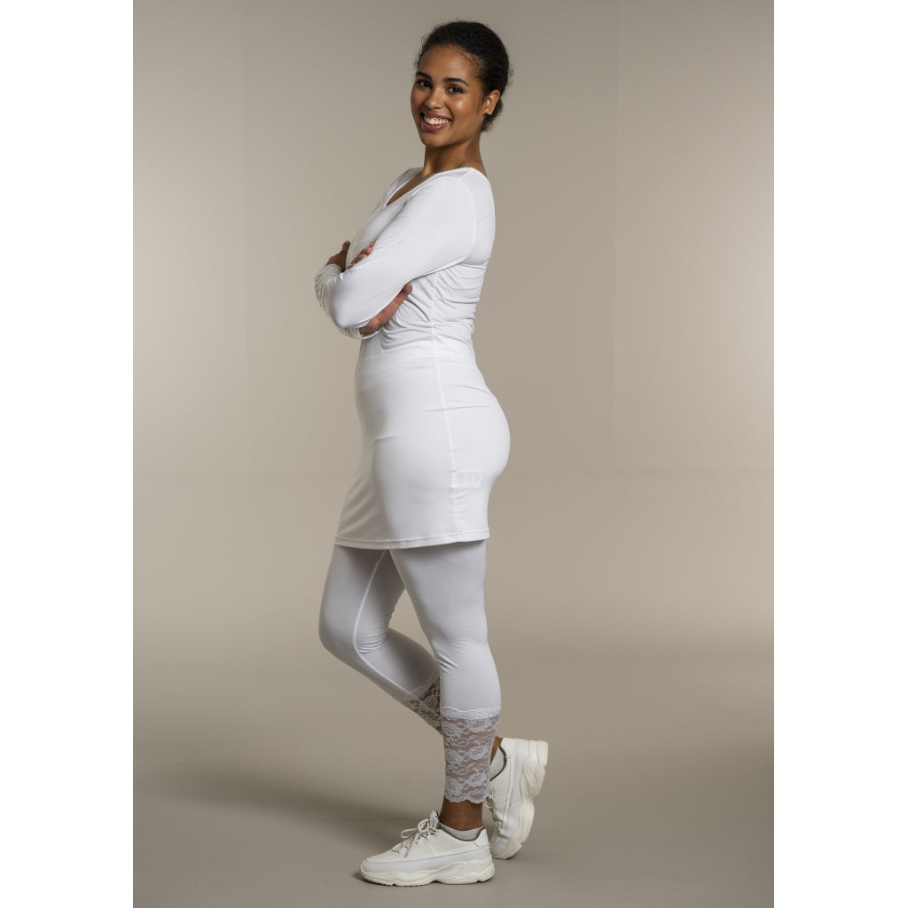 Sandgaard Leggings med blonde detalje Pants White