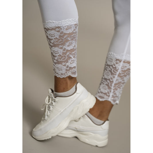 Sandgaard Leggings med blonde detalje Pants White