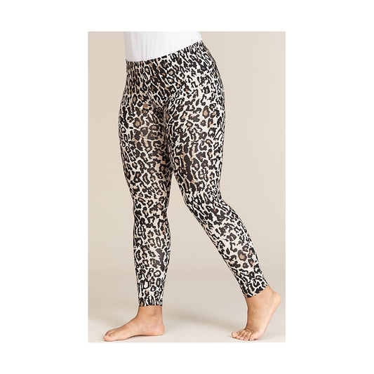 Sandgaard Leopard Jersey Leggings Leggings Brown Leoprint