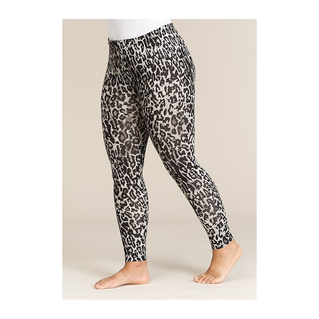 Sandgaard Leopard Jersey Leggings Leggings Grey Leoprint
