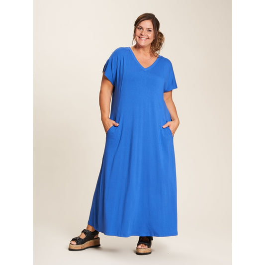 Gozzip Woman Margit Long Dress Dress Royal Blue