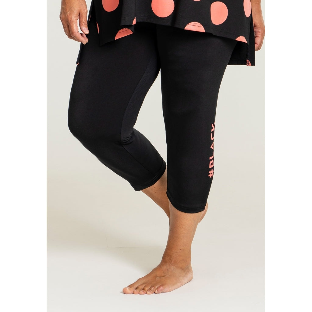 Gozzip Woman Monica 7/8 Leggings - FLERE FARVER 7/8 leggings Black/Coral