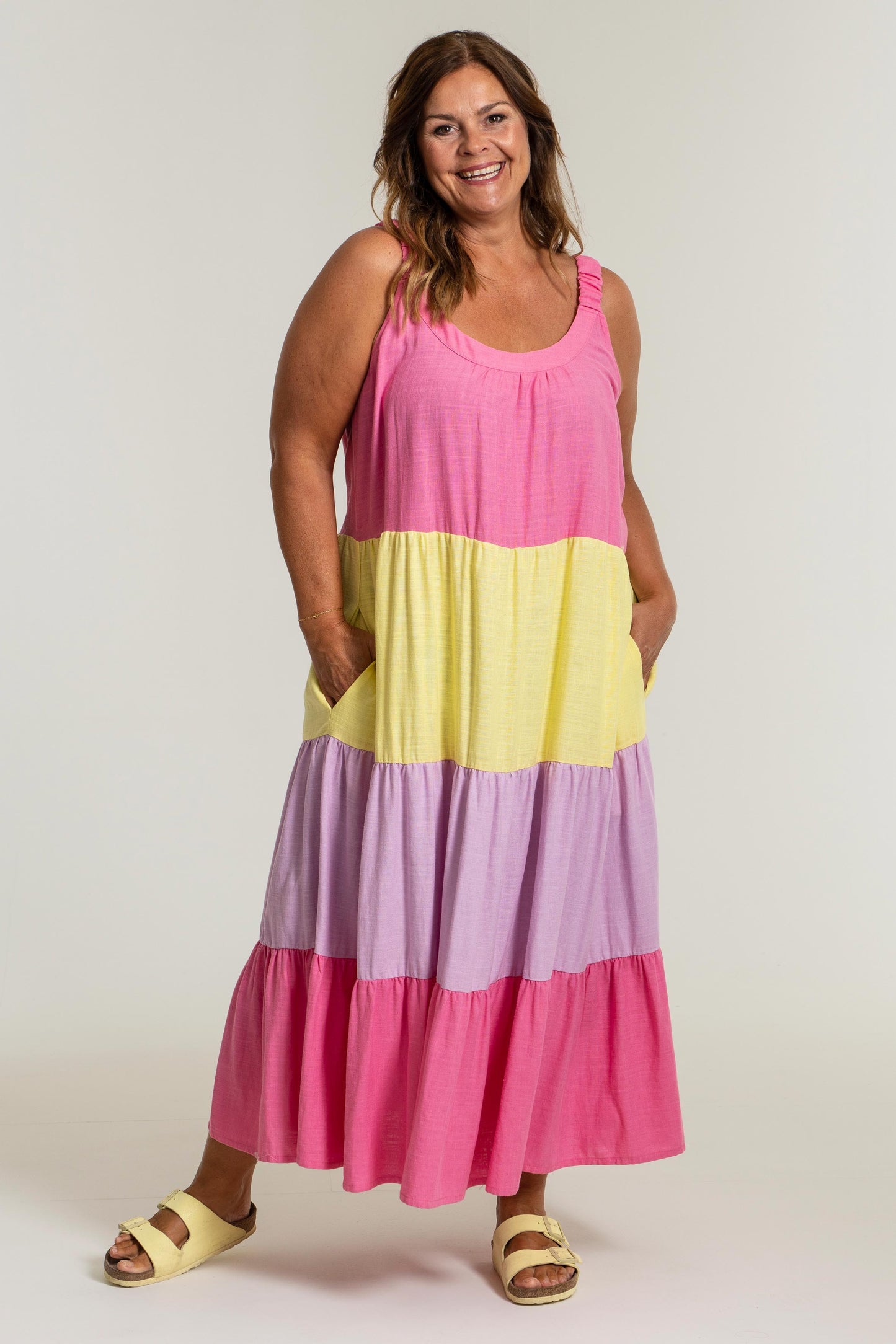 Gozzip Woman Nabila Strapdress Dress Mix 3 Colours