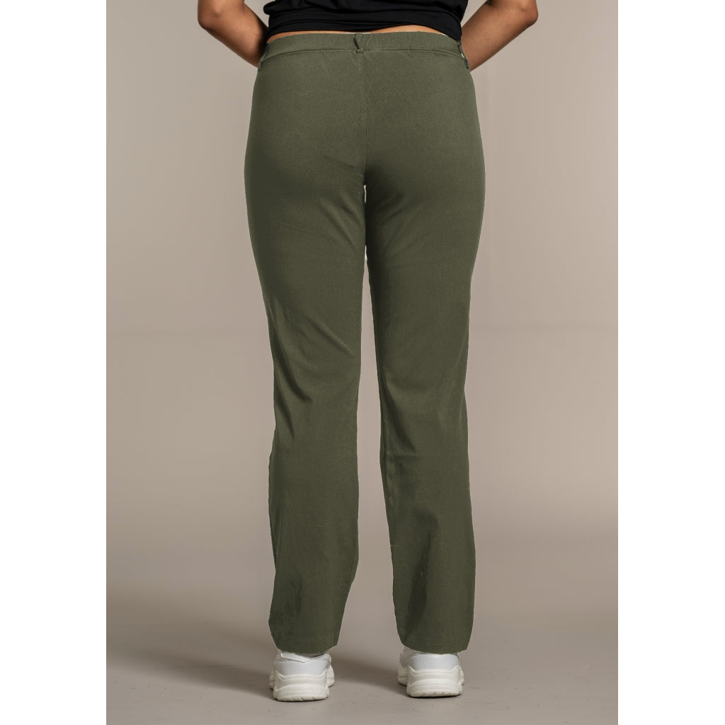 Sandgaard Pants mede brede ben Pants Army Green