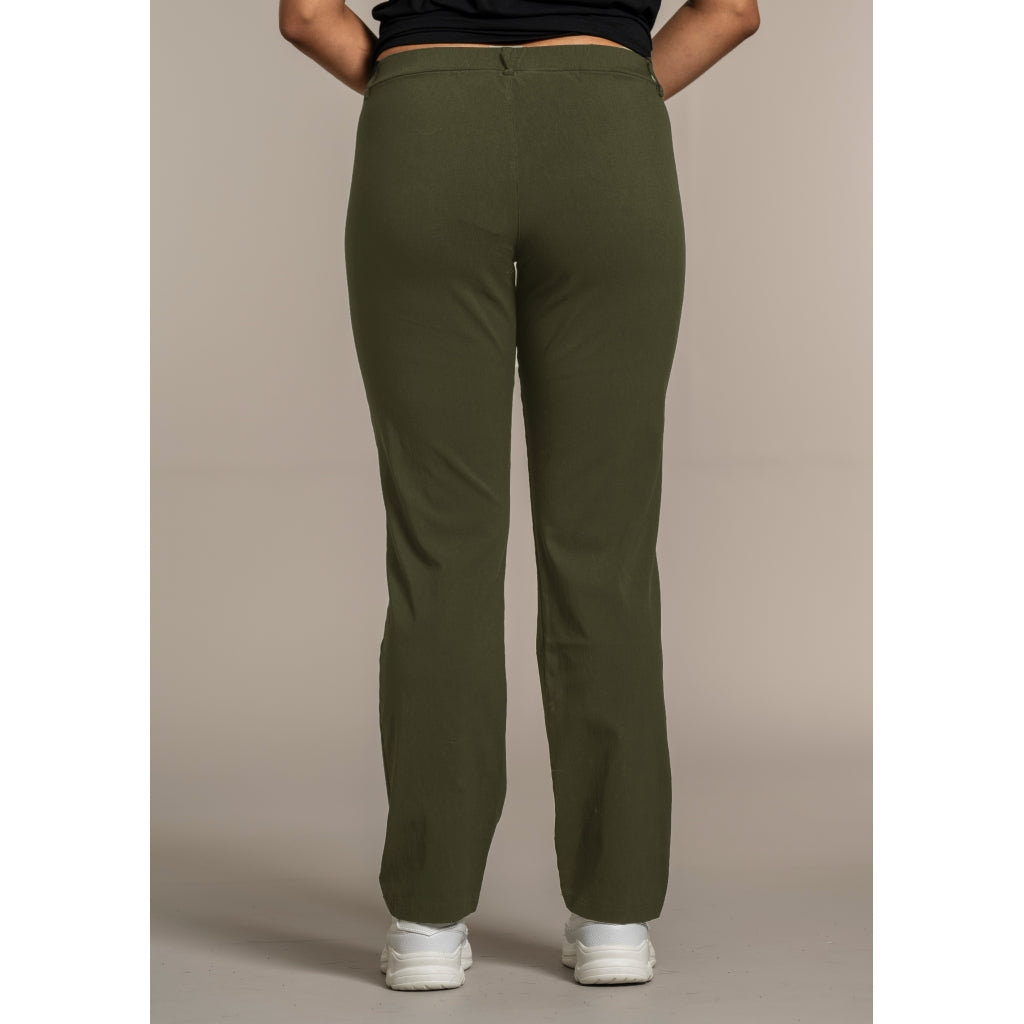 Sandgaard Pants mede brede ben Pants Khakigreen