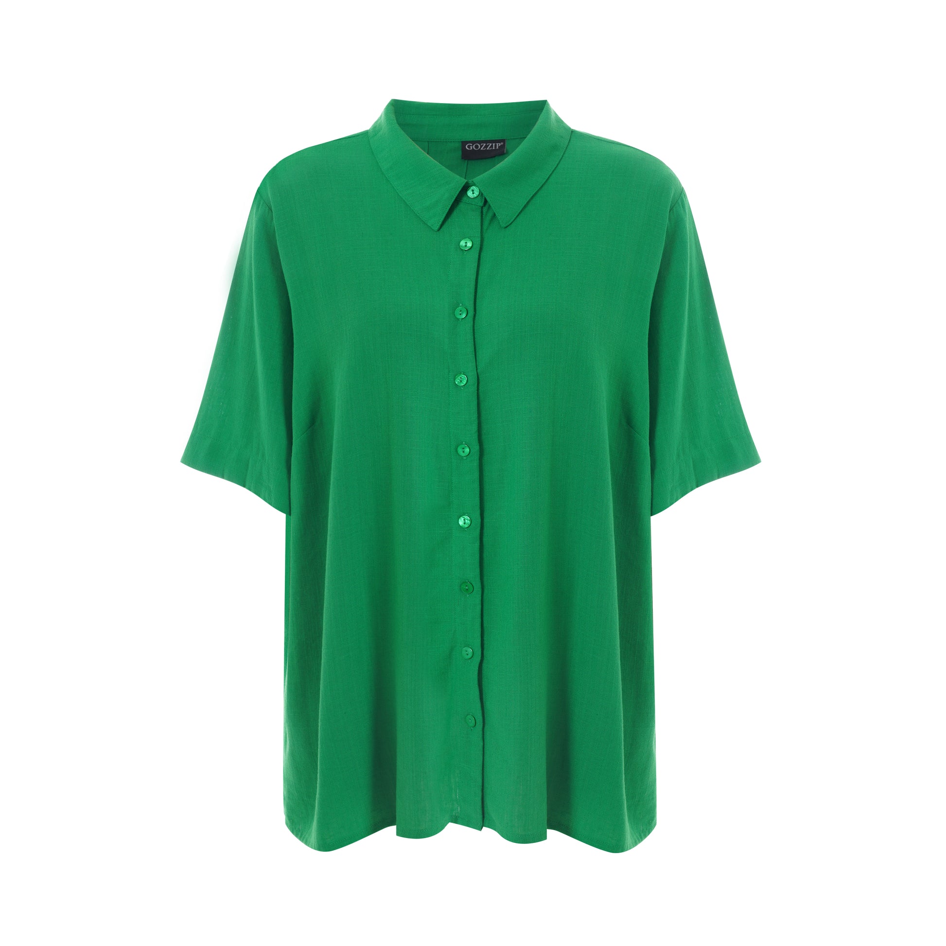 Gozzip Woman Pian Short sleeve Shirt - FLERE FARVER Shirt Green