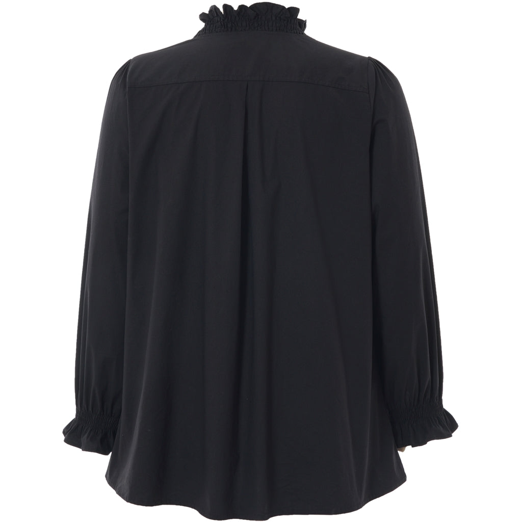 Studio SAtalie Shirt with smock neck Shirt Black