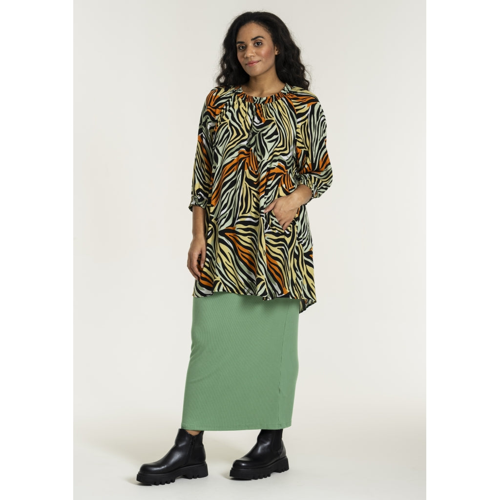 Studio SBerbel Tunic Tunic Green yellow zebra