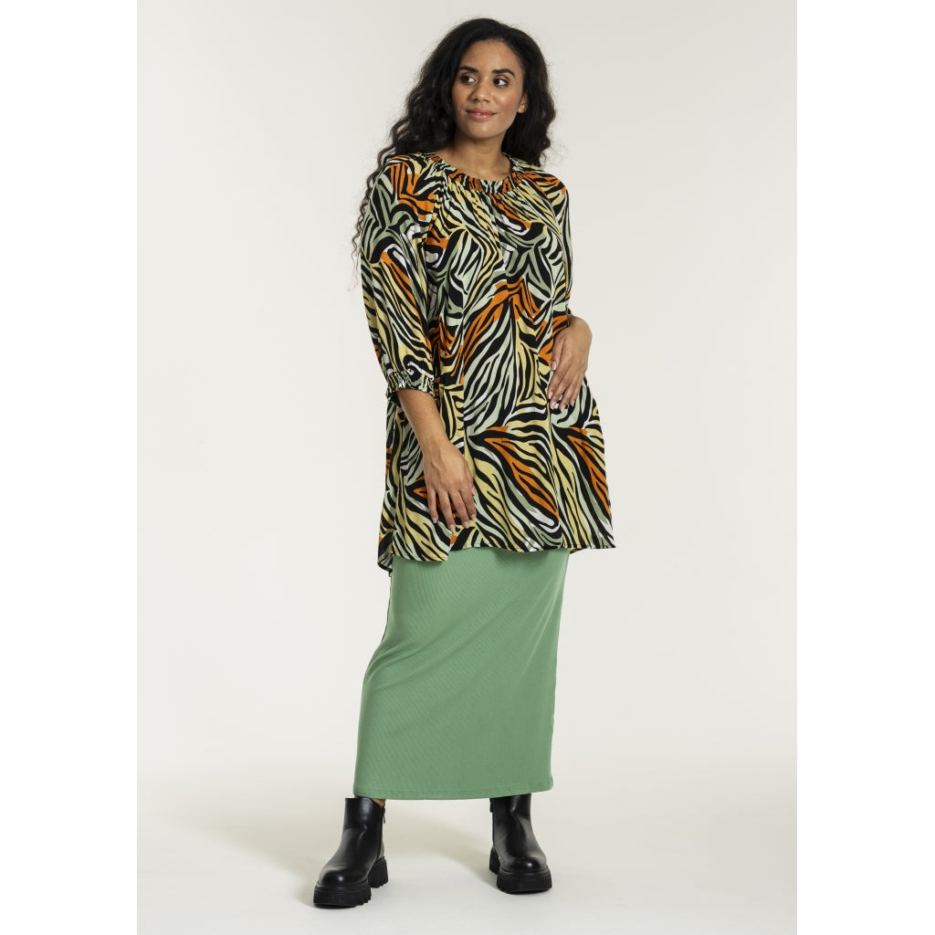 Studio SBerbel Tunic Tunic Green yellow zebra