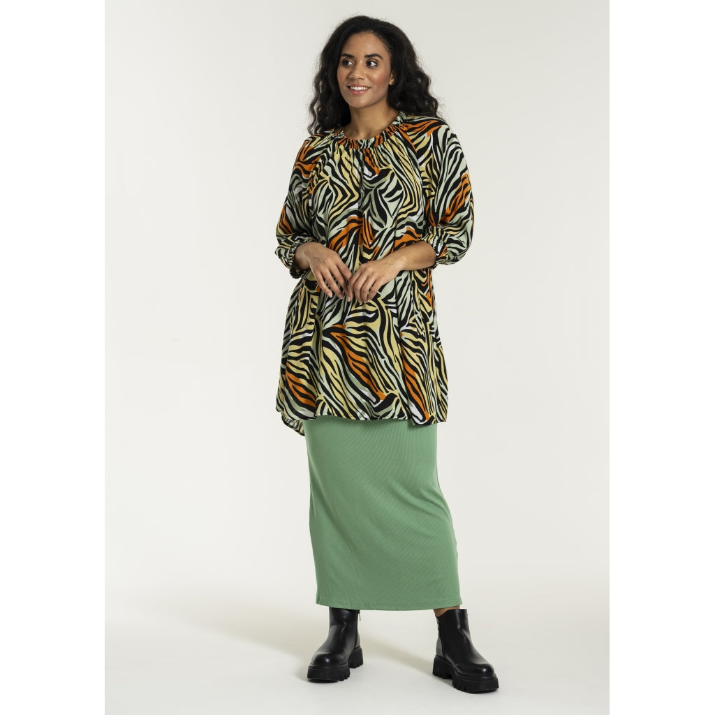 Studio SBerbel Tunic Tunic Green yellow zebra