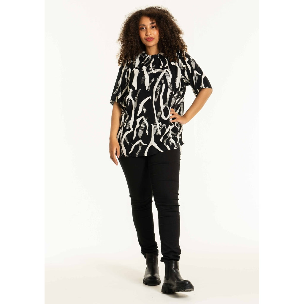 Studio SBetty Blouse Blouse Black/White patterns