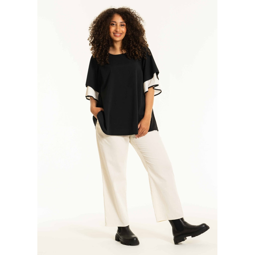 Studio SBonet Blouse Blouse Black/Offwhite