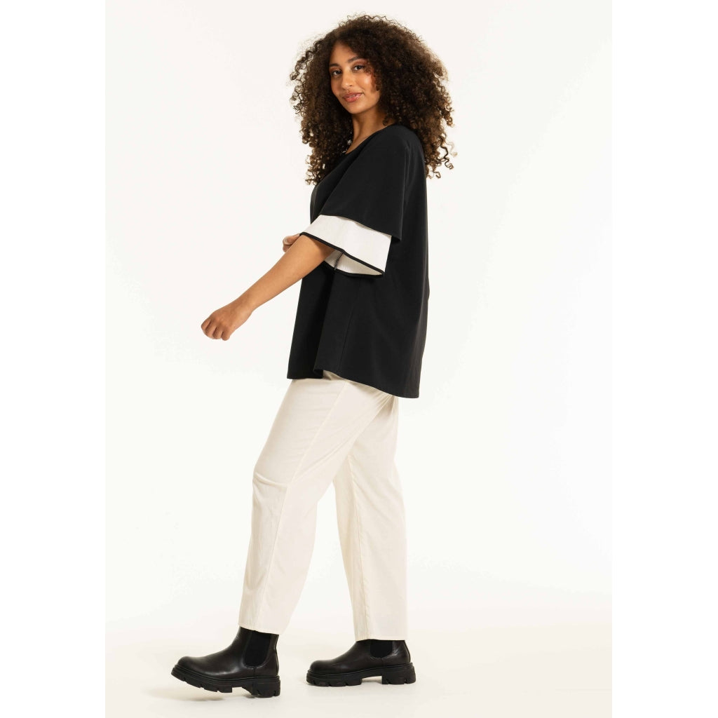 Studio SBonet Blouse Blouse Black/Offwhite