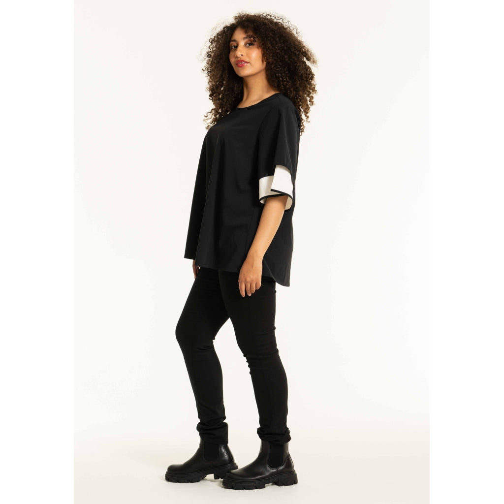 Studio SBonet Blouse Blouse Black/Offwhite