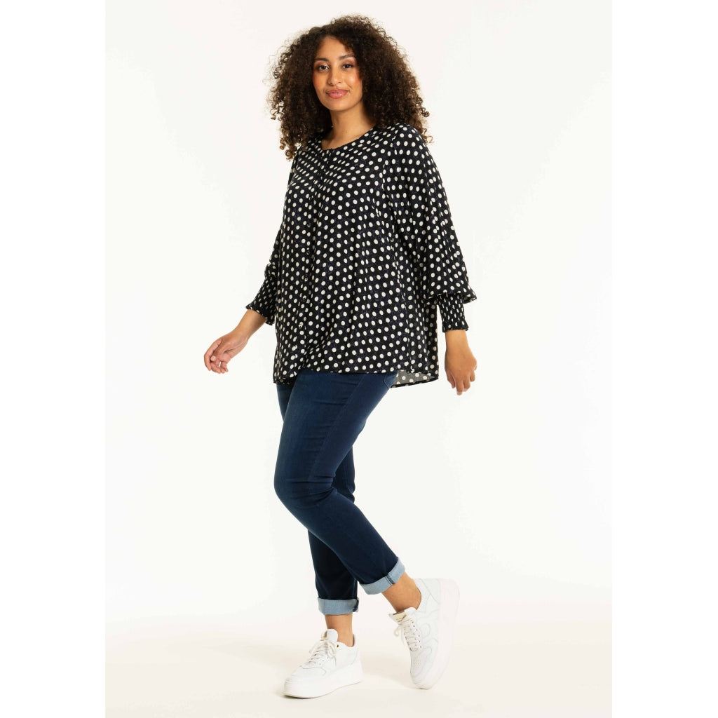 Studio SHanny Shirt Shirt Black with dots