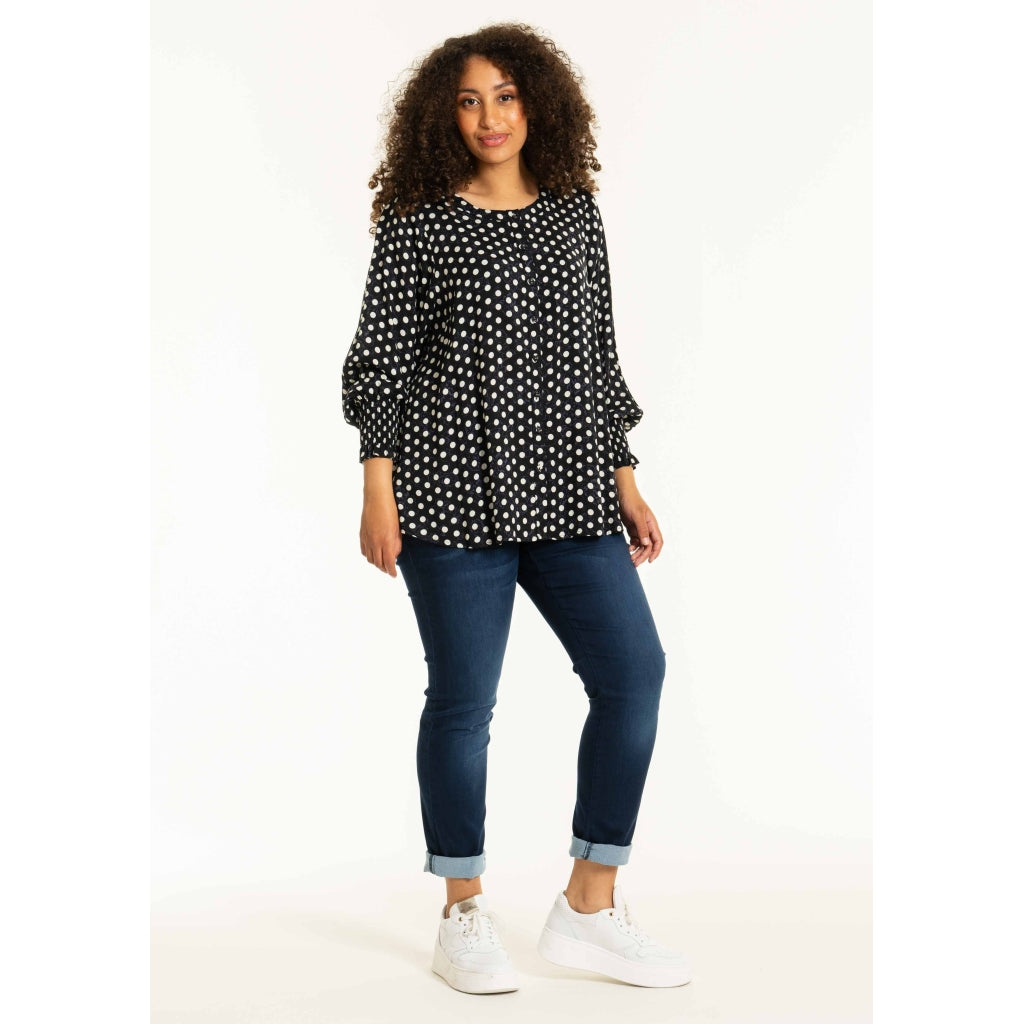 Studio SHanny Shirt Shirt Black with dots