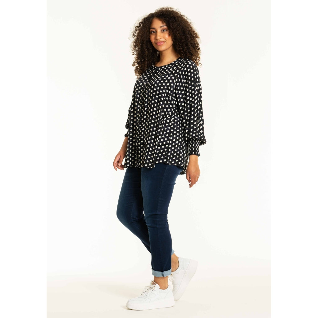 Studio SHanny Shirt Shirt Black with dots