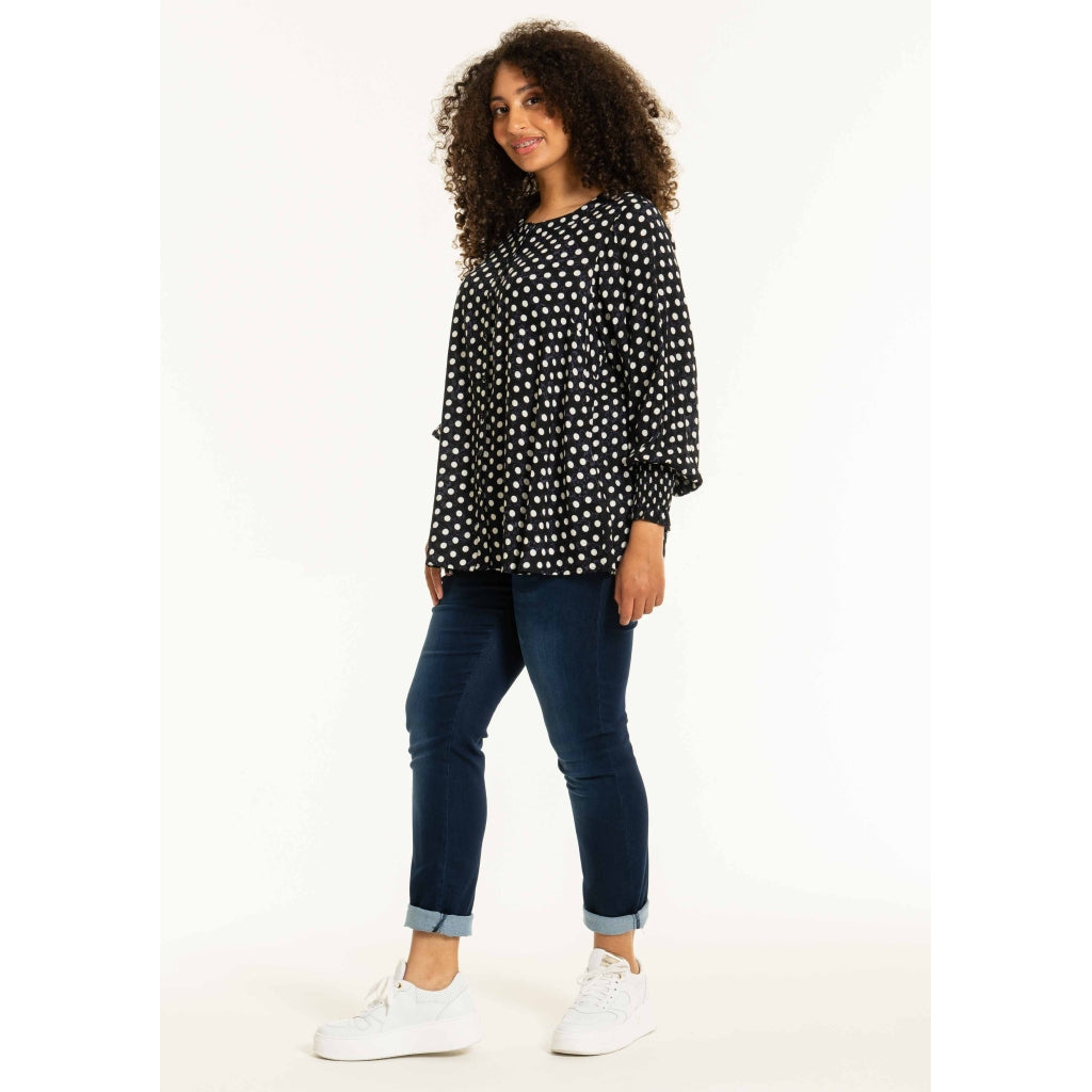 Studio SHanny Shirt Shirt Black with dots