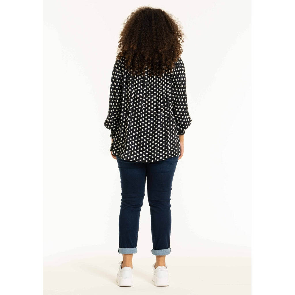 Studio SHanny Shirt Shirt Black with dots