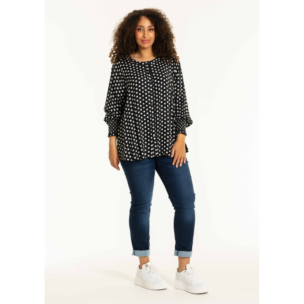 Studio SHanny Shirt Shirt Black with dots