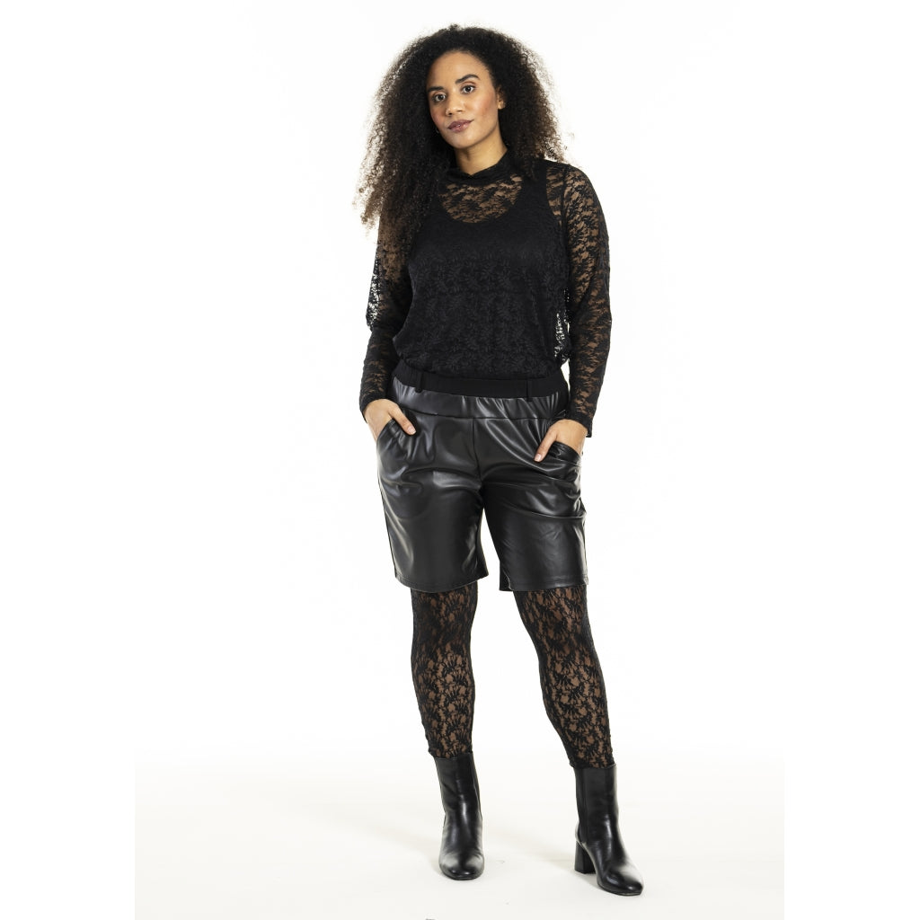 Studio SHeide Fake leather shorts Shorts Black