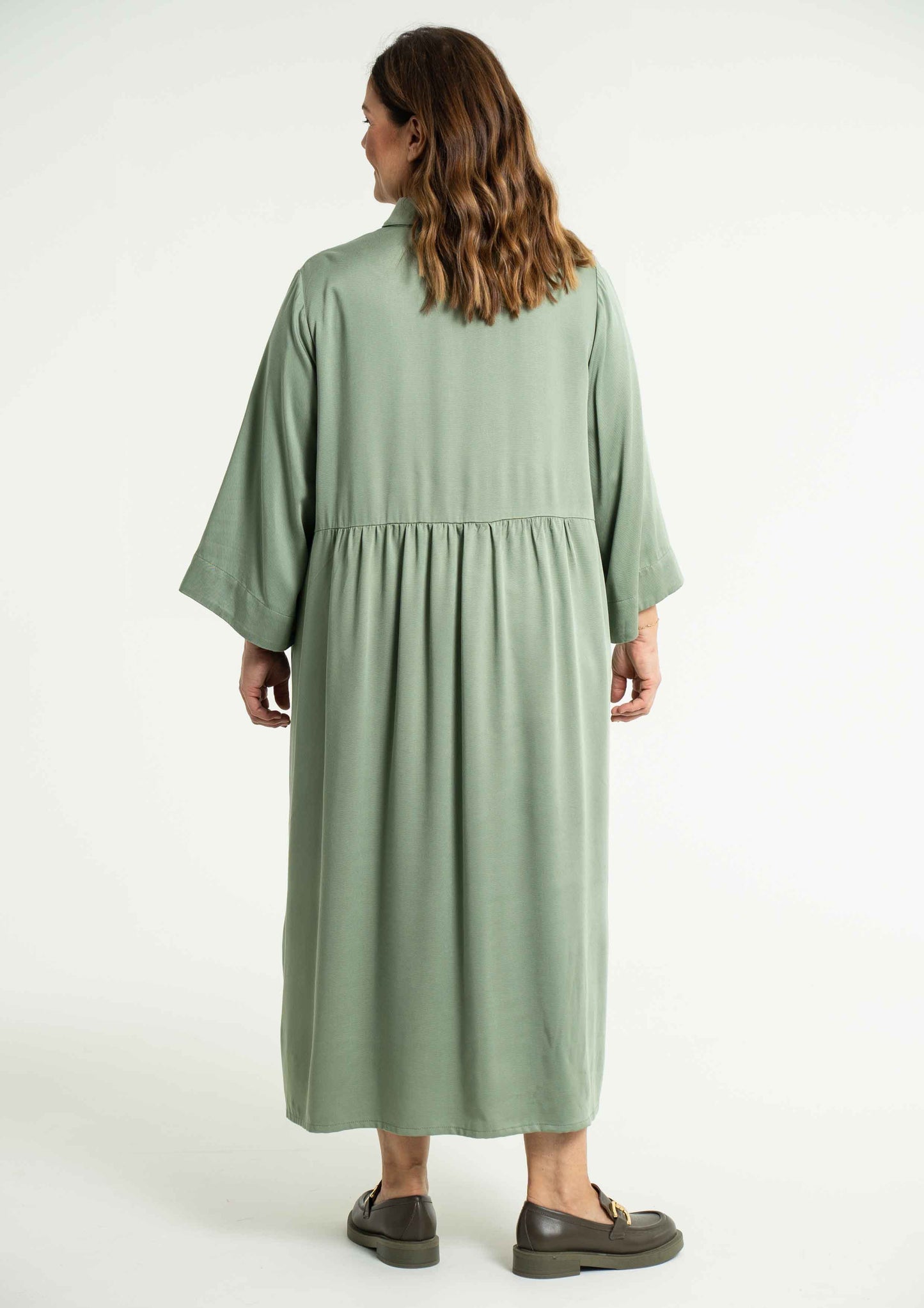 Gozzip Woman Susanne Dress Dress Dusty Green