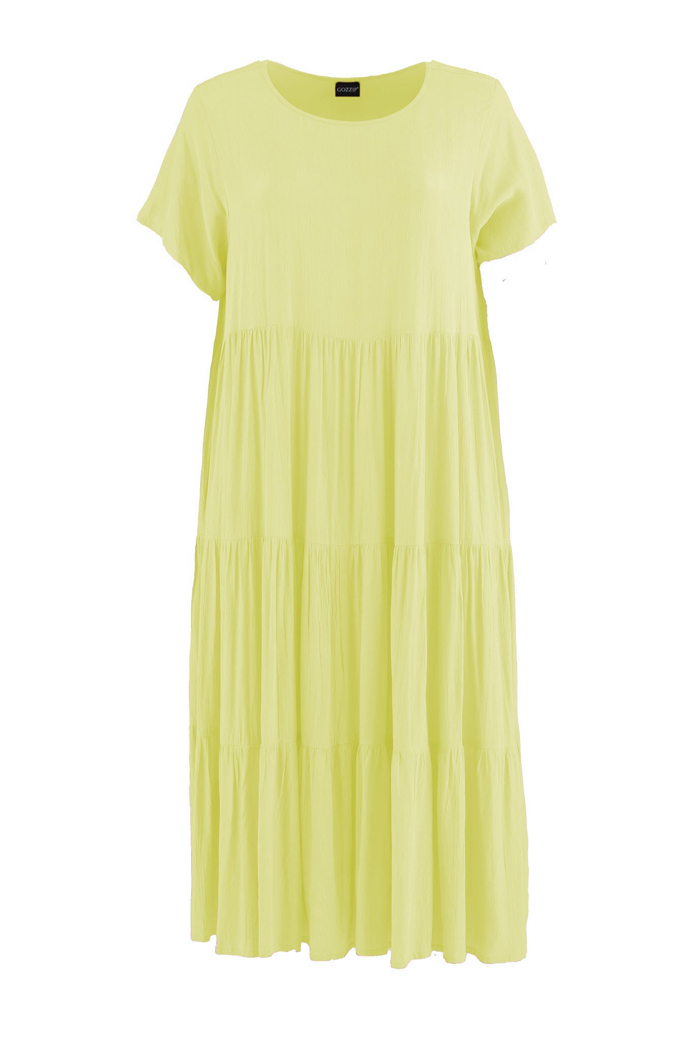 Gozzip Woman Sussie Long Dress - FLERE FARVER Long Dress Lemon