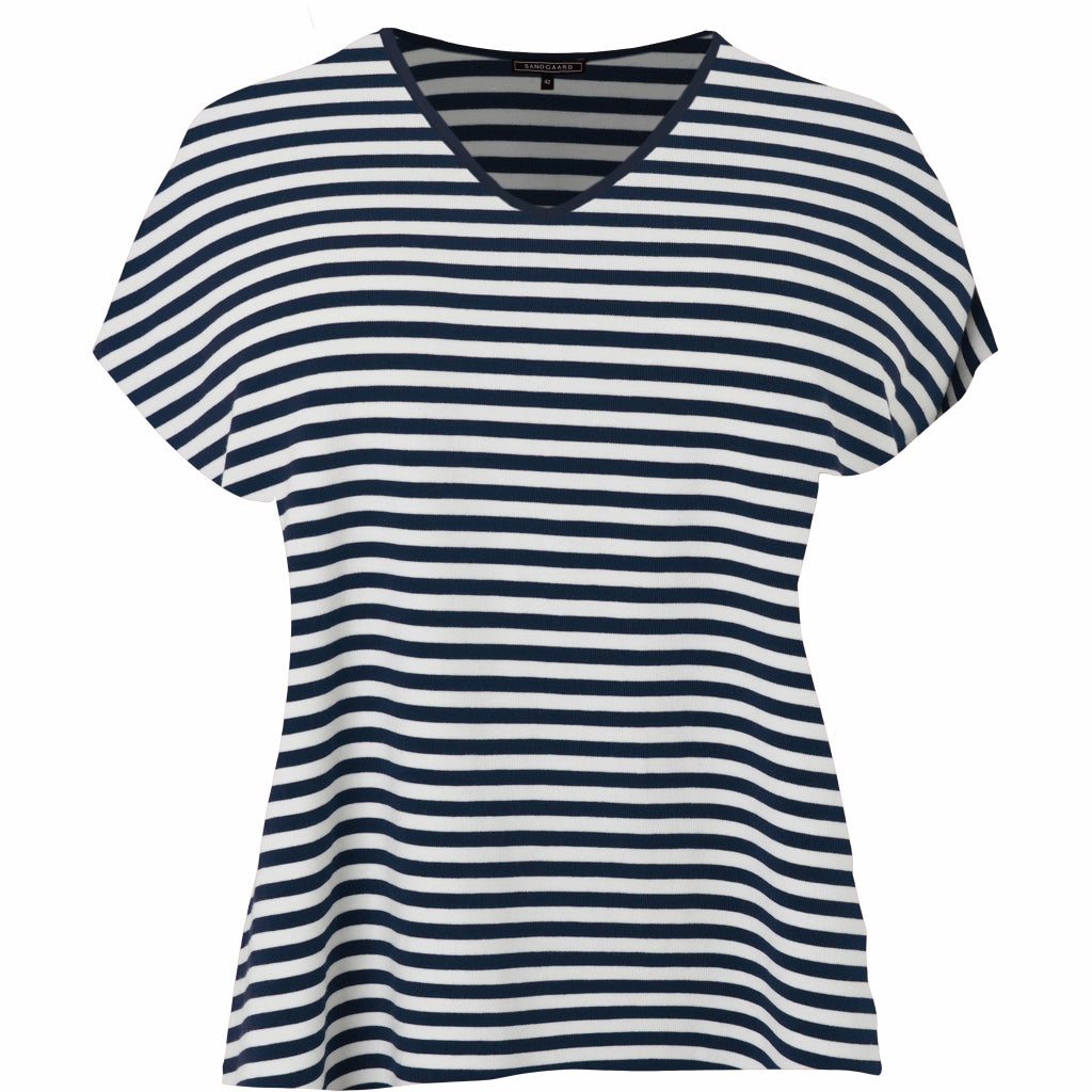 Sandgaard T-shirt T-Shirt Striped Navy/White