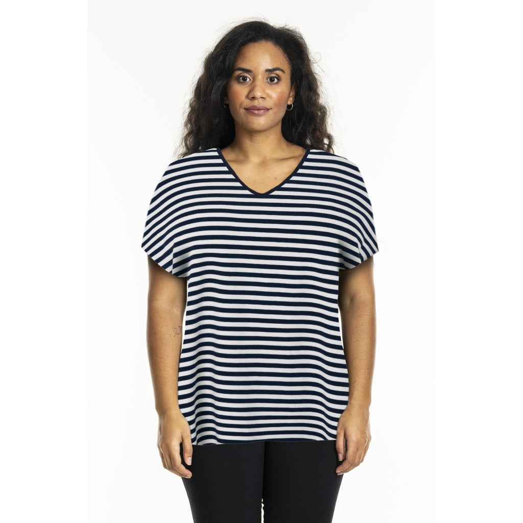 Sandgaard T-shirt T-Shirt Striped Navy/White