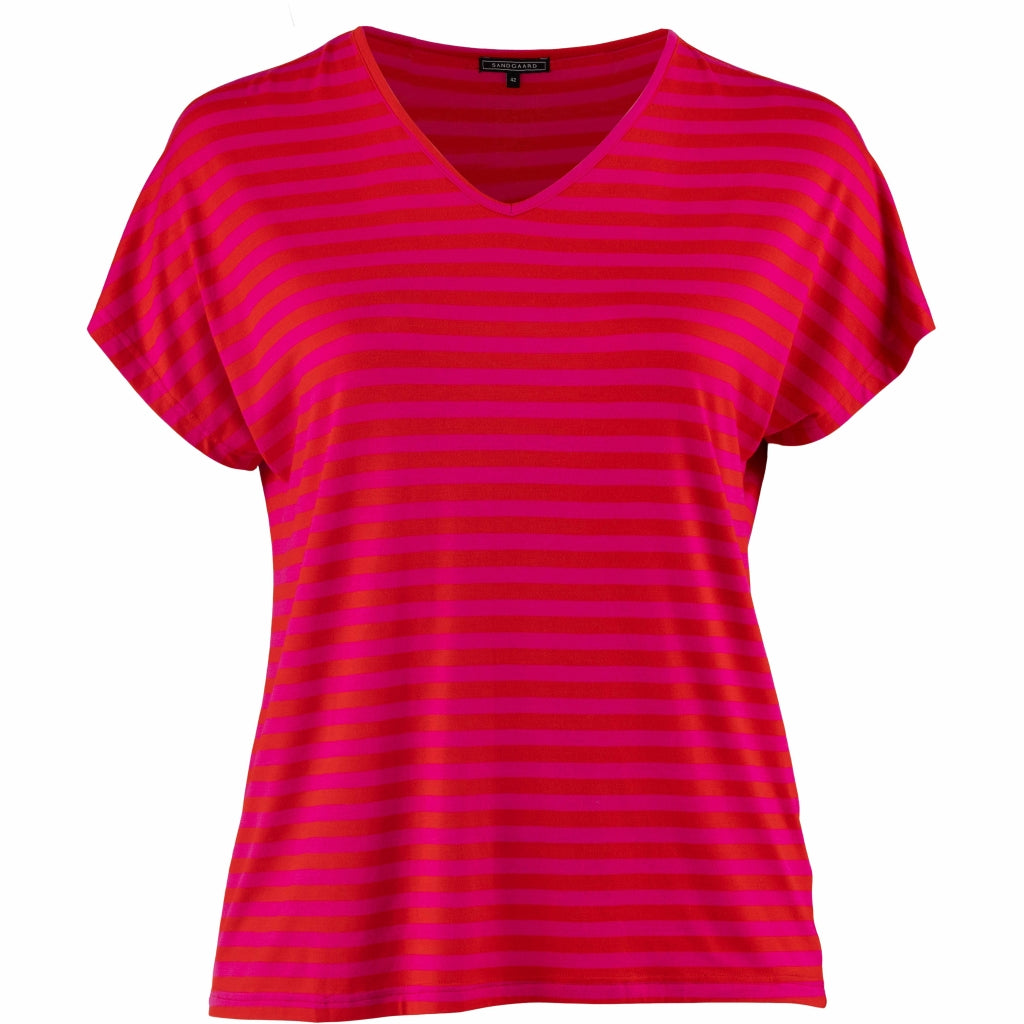 Sandgaard T-shirt T-Shirt Striped Red/Pink