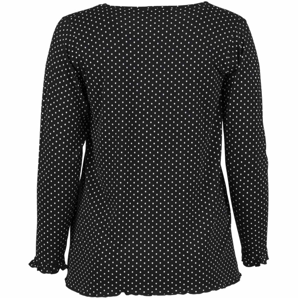 Studio Tulle Pyjamas Blouse Blouse Black with dots