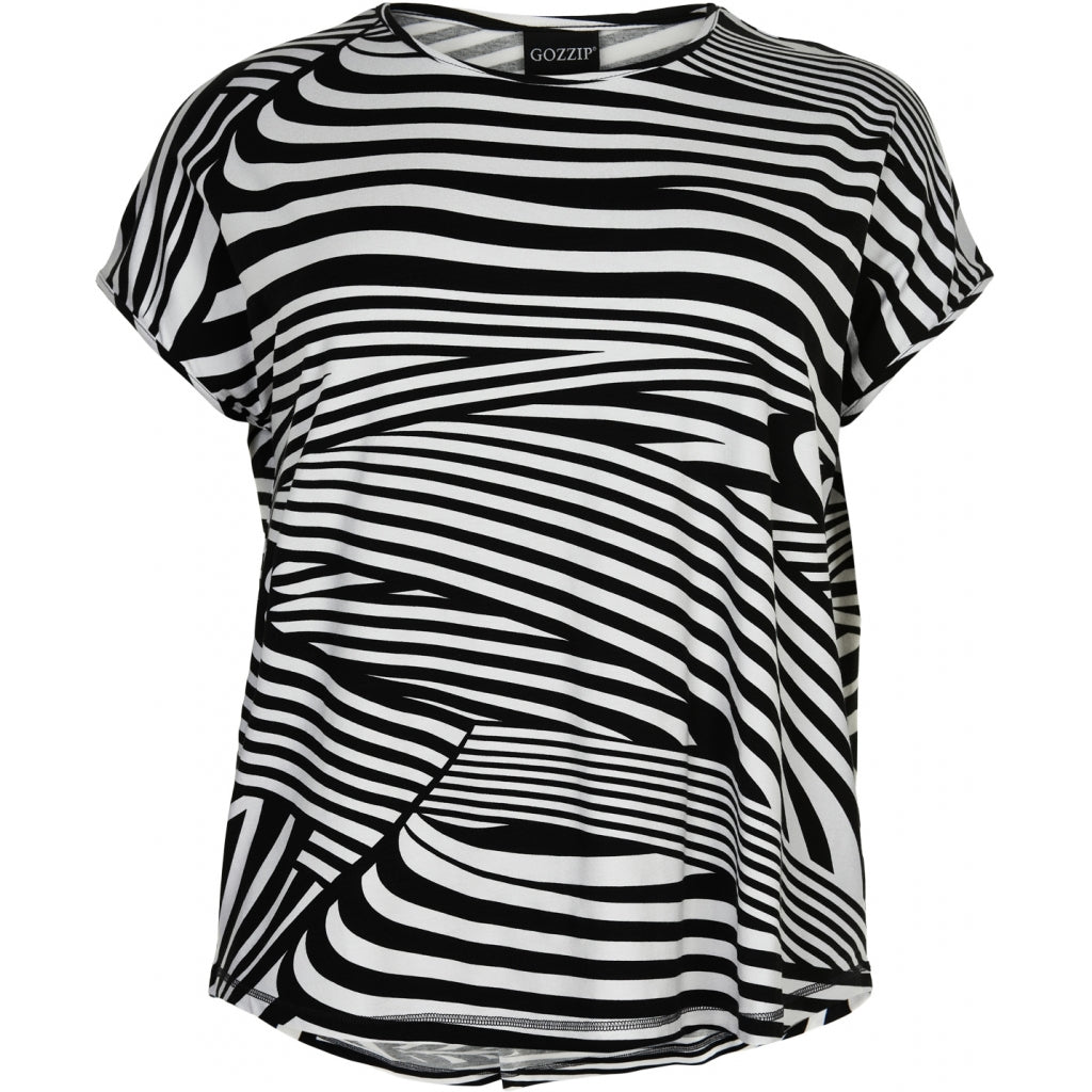 Gozzip Woman Gitte T-shirt T-Shirt Black/White