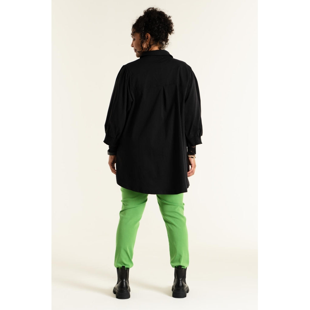 Studio Grid Shirt Shirt Black with Green