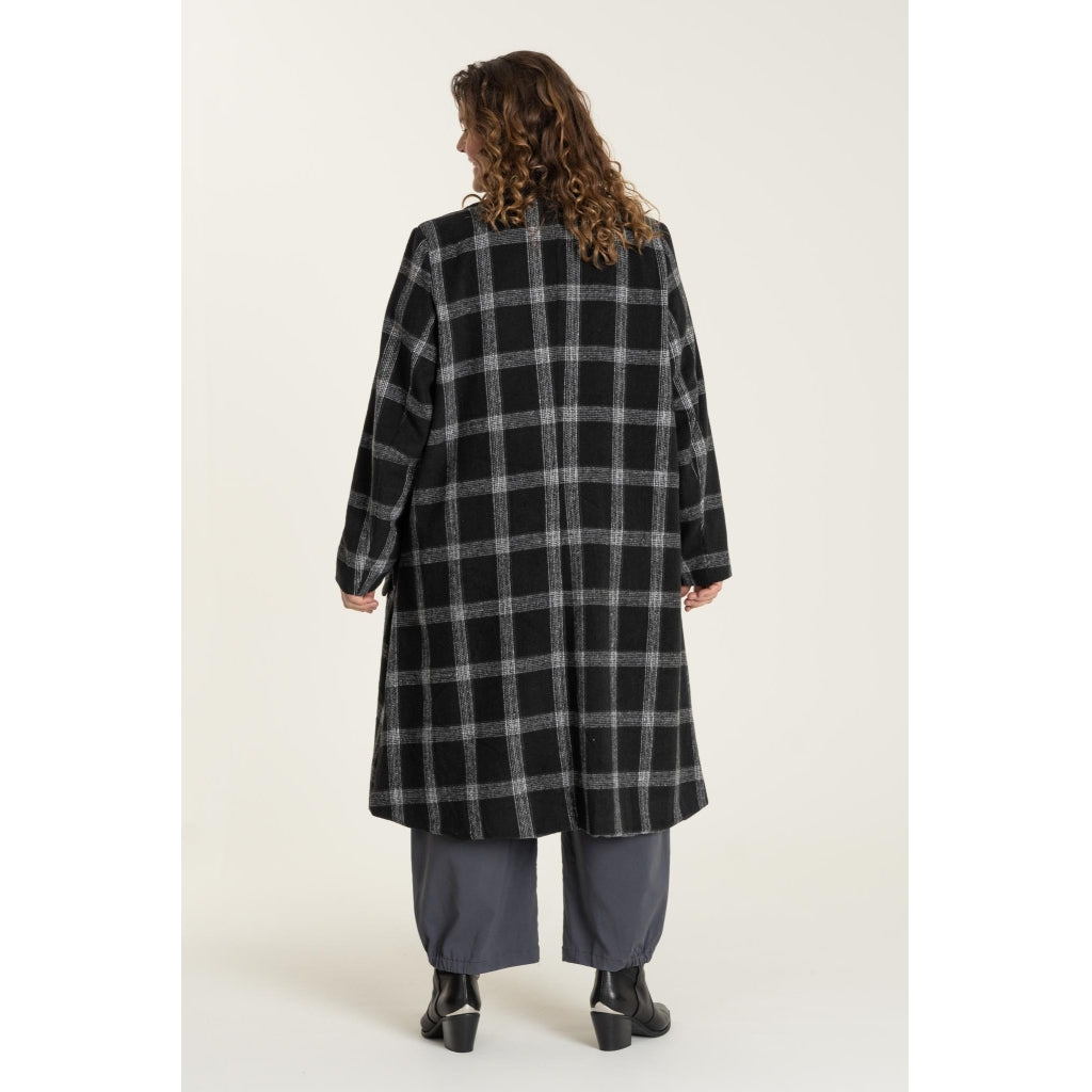 Gozzip Woman Hilde Coat Coat Black Check