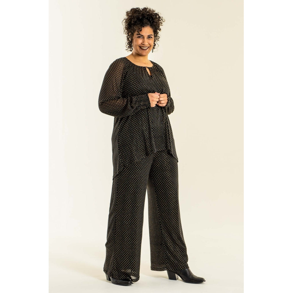 Studio Jakobine Trousers Trousers Black with gold dots