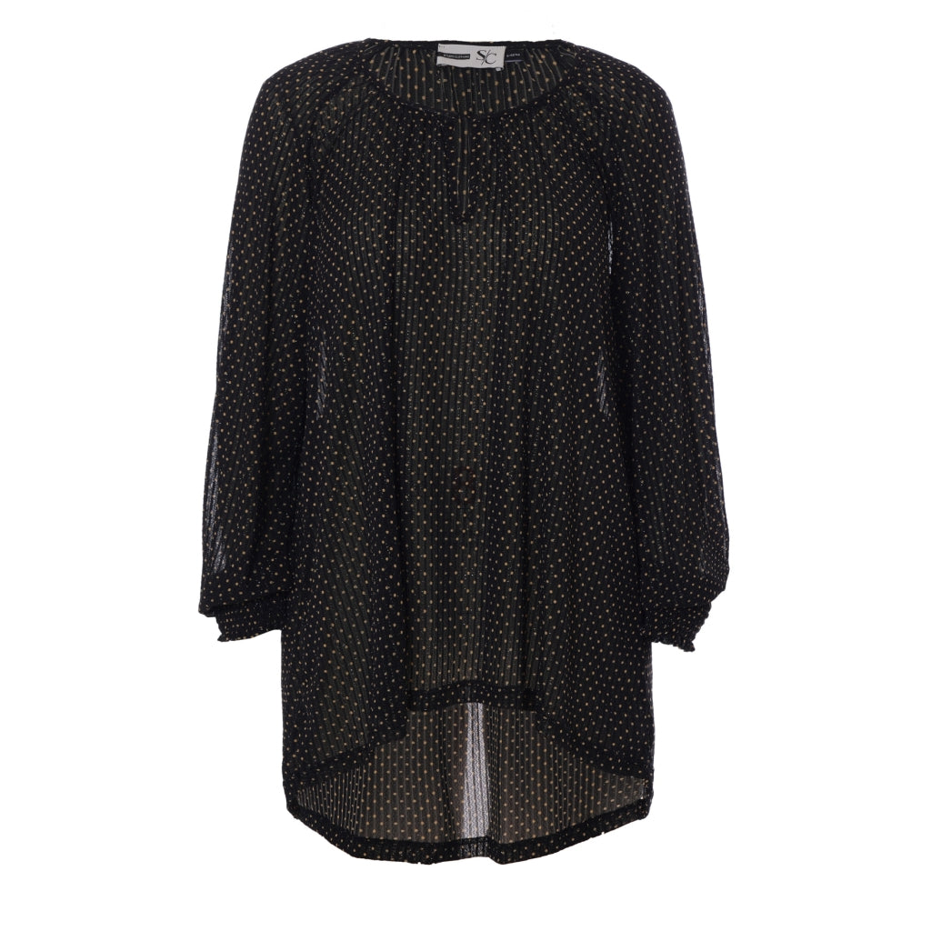 Studio Luise Blouse Blouse Black with gold dots