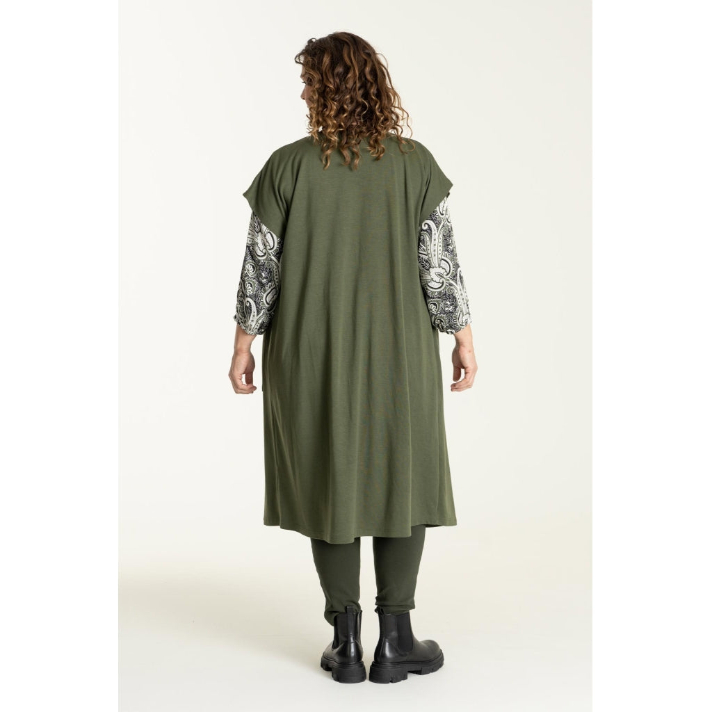 Gozzip Woman Nikoline Long waistcoat Waistcoat Army Green