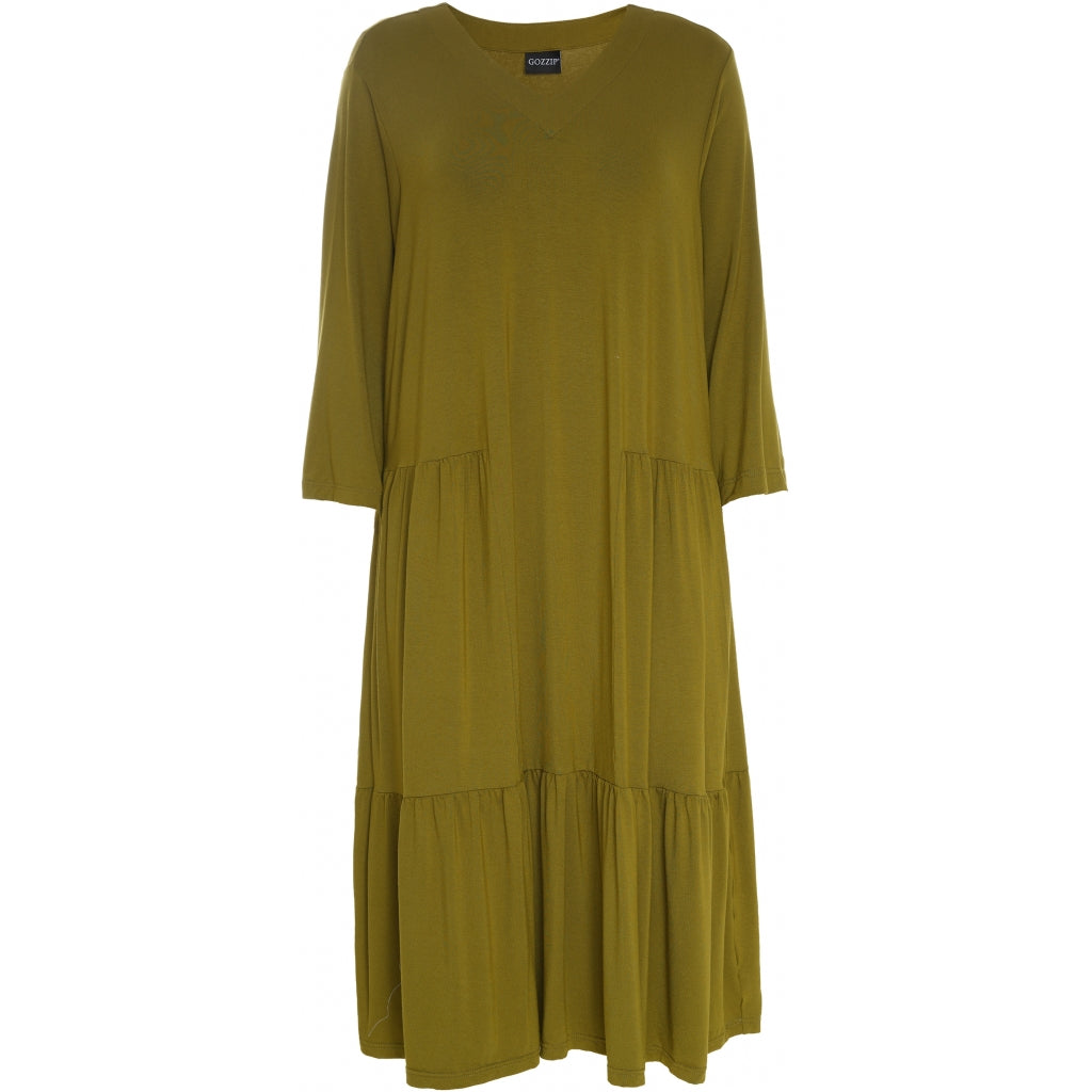 Gozzip Woman Stefanie Dress Dress Gold Olive